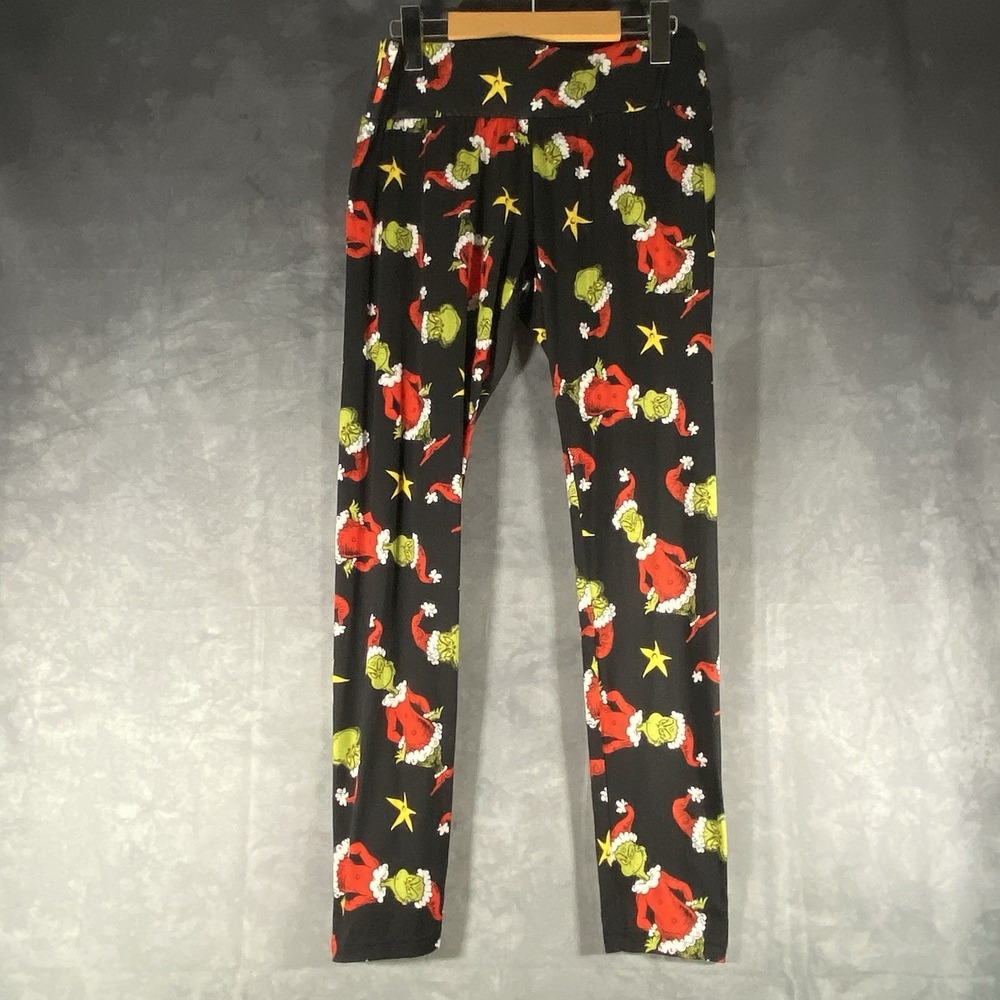 The Grinch Dr. Seuss‎ Leggings Size M Christmas Holiday Yoga Gym Loungewear